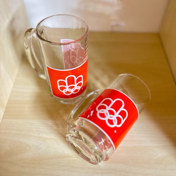 •Never Used• Two 1976 Tall Olympic Games Montreal Drinking Glasses/Beer Mugs - Picture 7 of 7